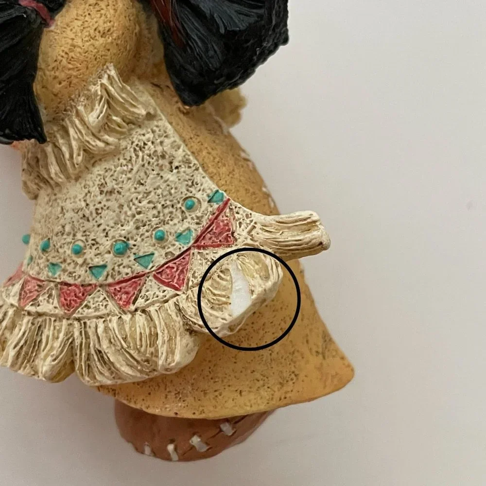 Vintage Enesco Friends of the Feather Figurines Karen Hahn Teepee Base Scenery